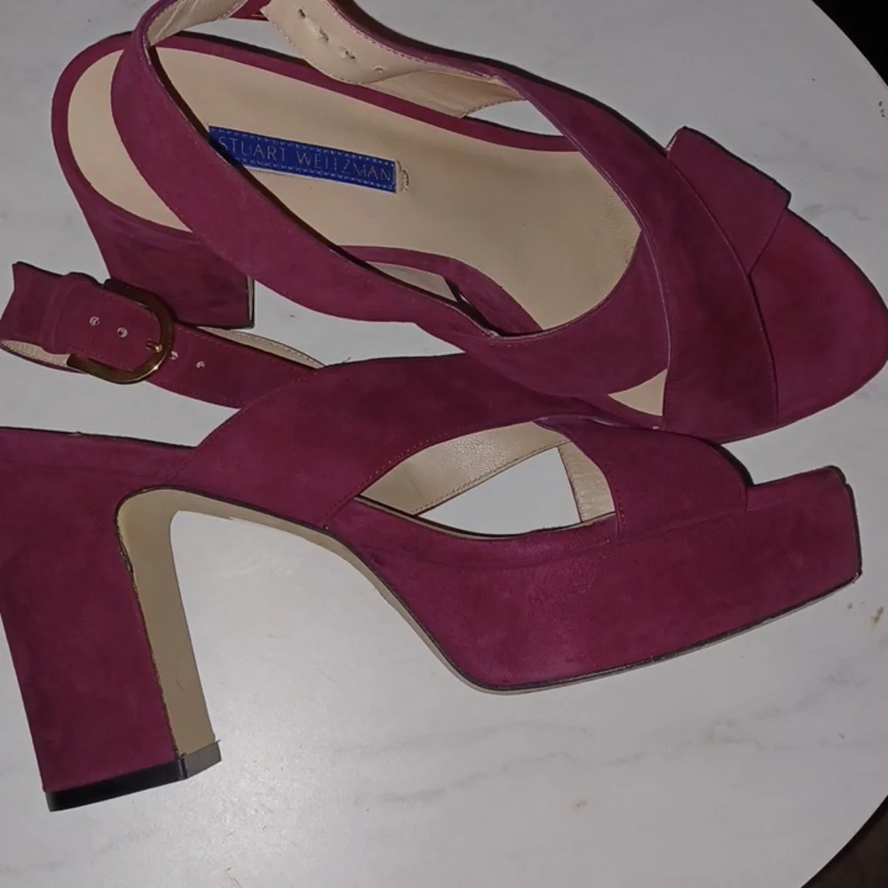 STUART WEITZMAN Jerry Suede Platform Heeled Sandals Size 9 NWOT9